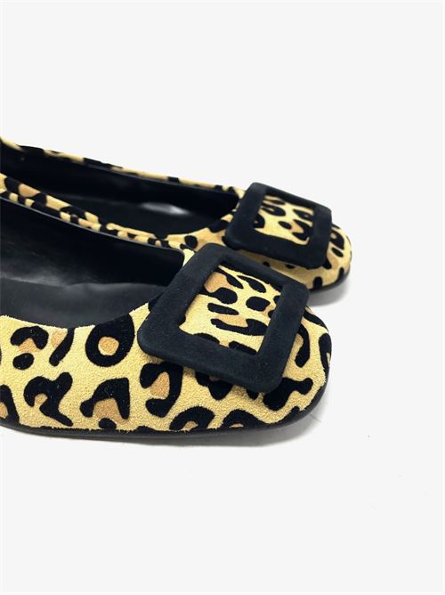 Ballerina donna leopardata IL LACCIO | BA135CAMOSCIOLEO/NERO